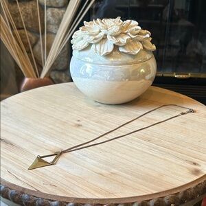 Non Signe Boho Gold Macrame Ethno Tribal Necklace Jewelry Antique Kuchi Pendant